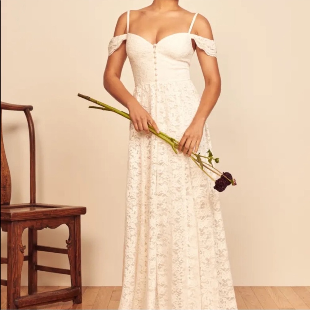 Reformation White Lace Negroni Bridal Maxi Dress Off White Size 2